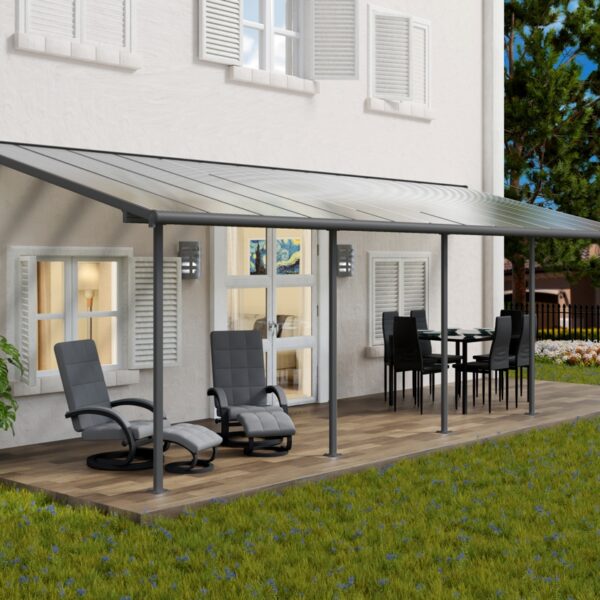 Pergola CANOPIA Sierra 3x8.50 Grigio - Copertura terrazzo in alluminio